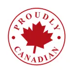 Proudly Canadian maple leaf stamp