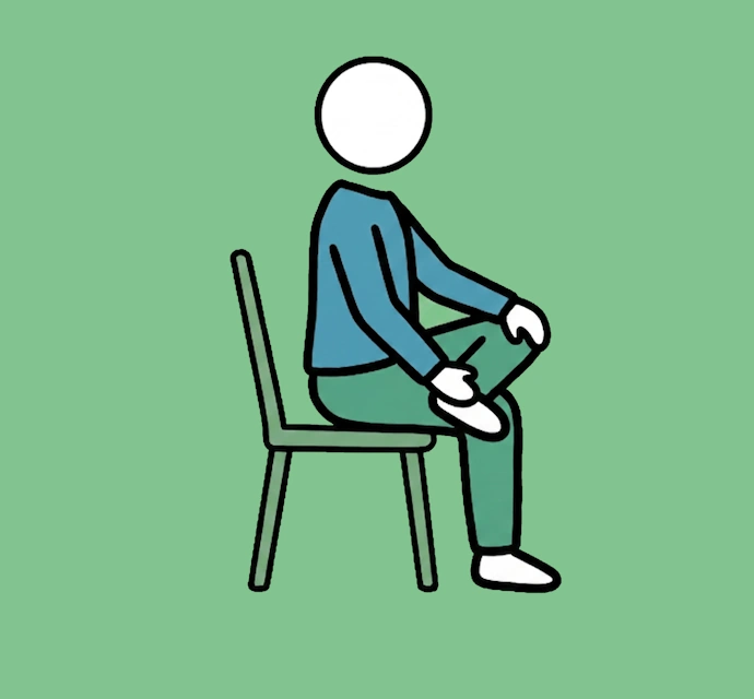 Chair yoga for seniors Chair Pigeon pose