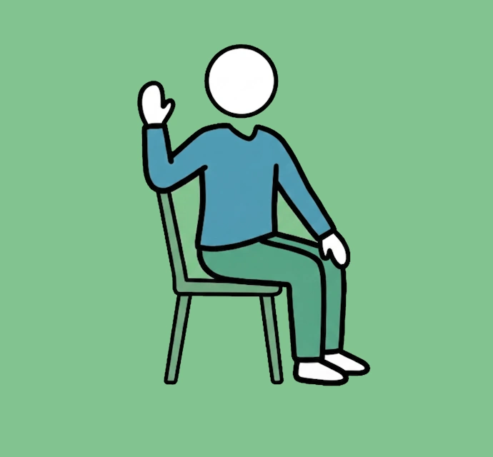 Chair yoga for seniors Chair spinal twist pose