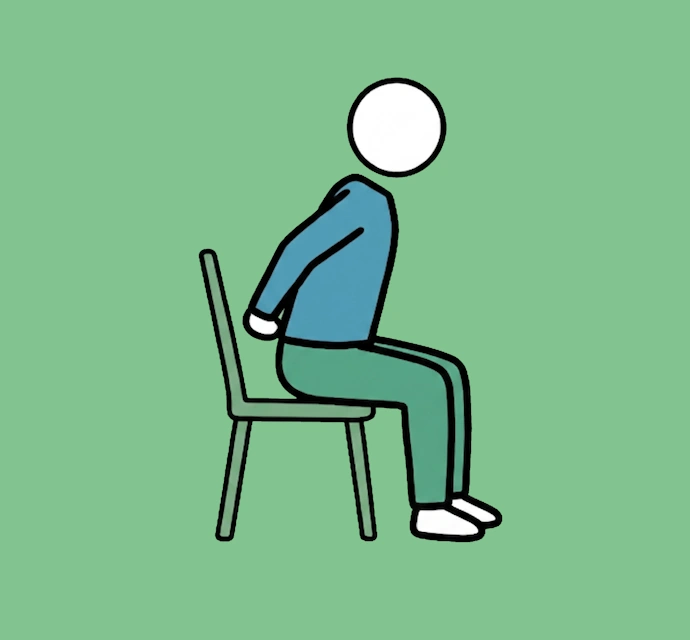 Chair yoga for seniors Reverse Arm Hold pose