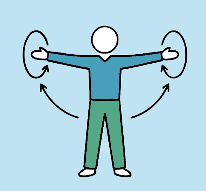 tai chi arm circles for pose for seniors