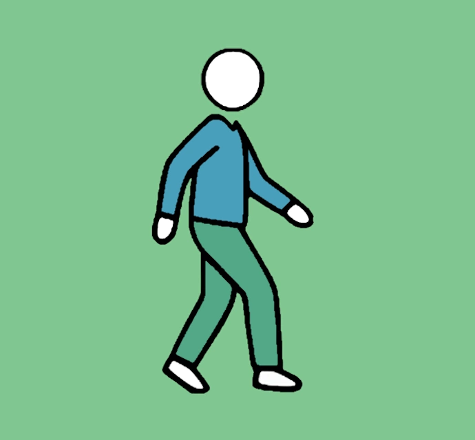 Tai Chi walking pose for seniors