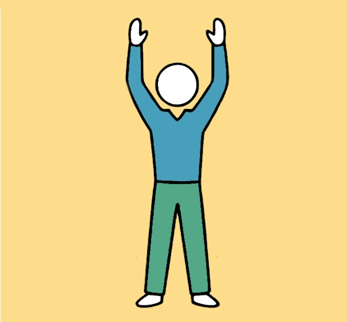 Tai Chi touch the sky pose for seniors