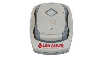 Life Assure Premium Mobile Plus Medical Alert in Charging Cradle