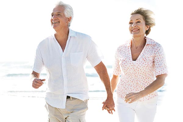couple walking on beach