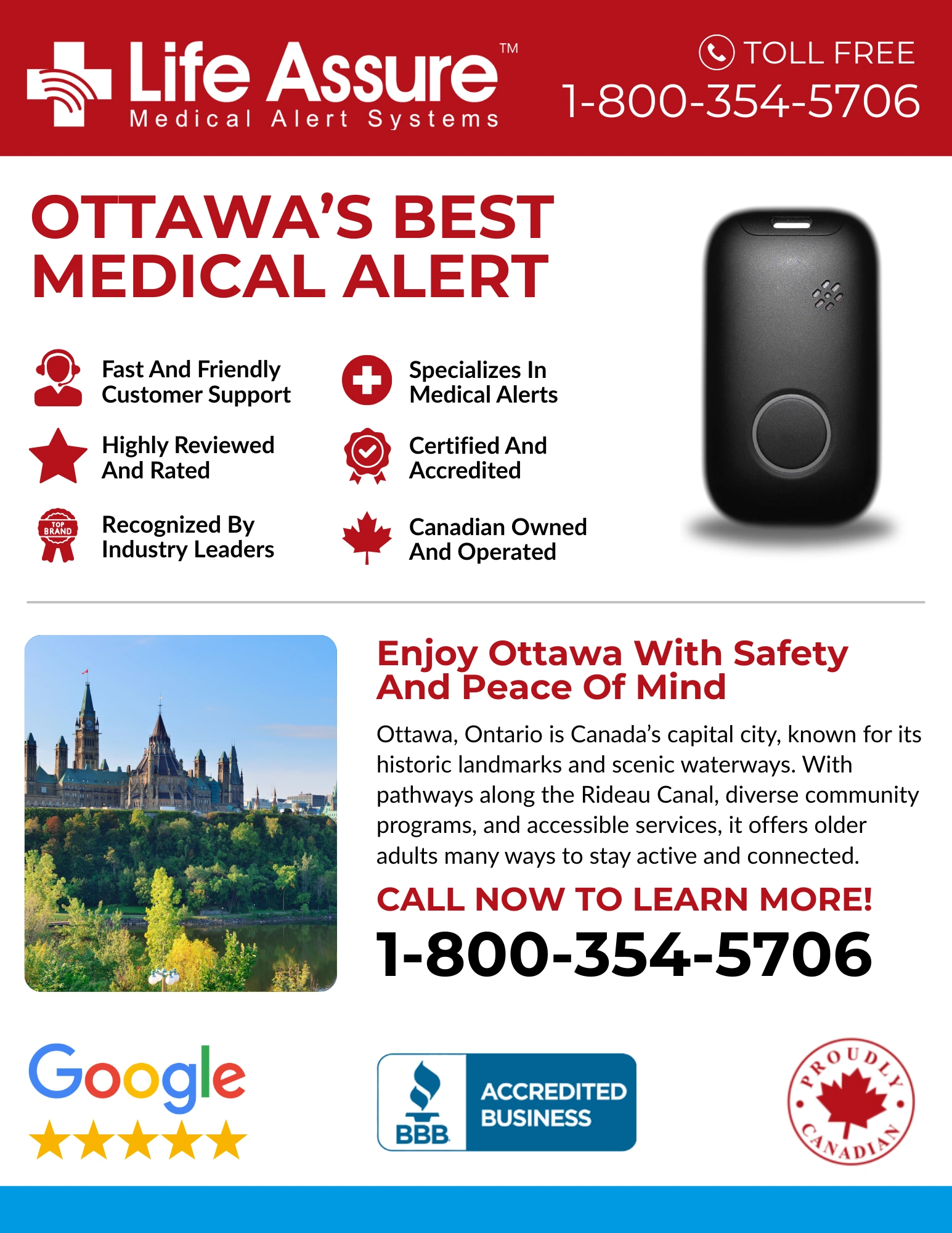 Life Assure Classic Home Medical Alert Device