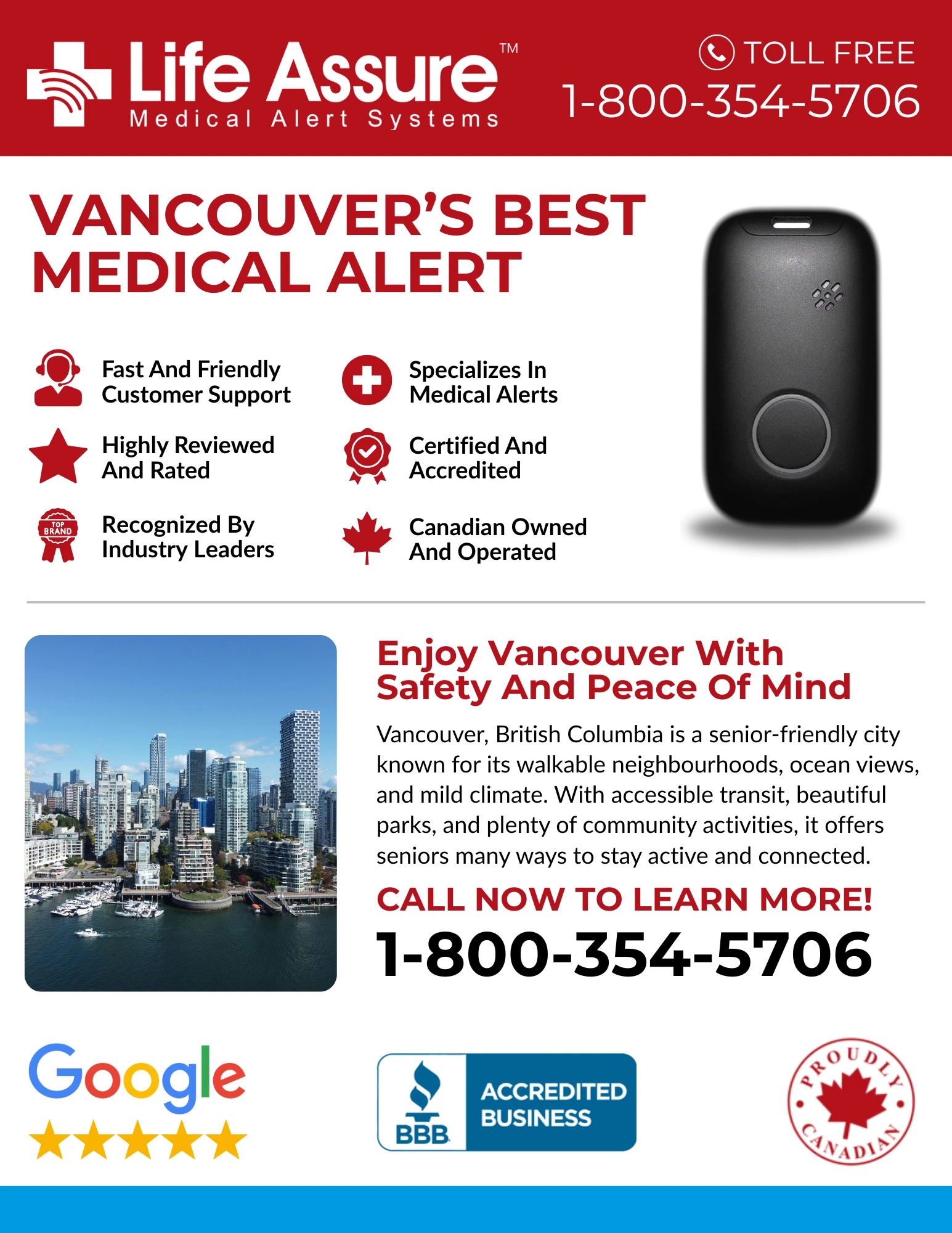 Life Assure Classic Home Medical Alert Device