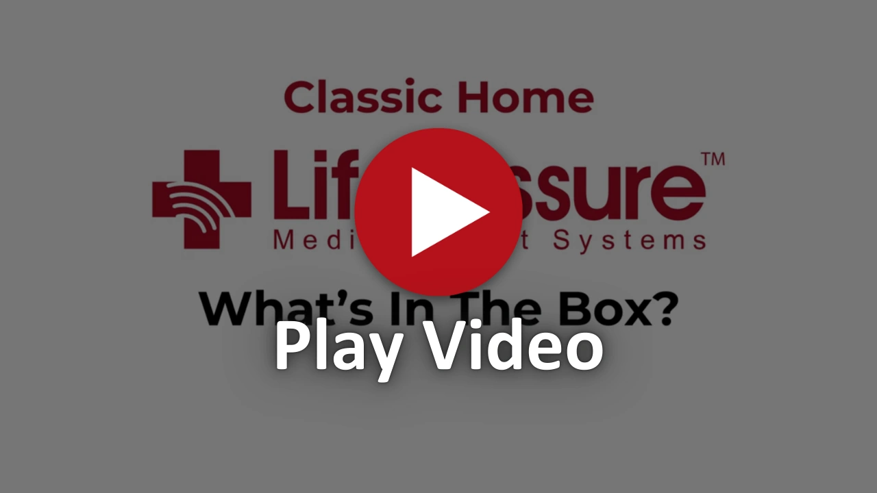 Click the button to watch the Unboxing of Classic Home Medical Alert device from Life Assure
