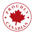 Proudly Canadian maple leaf stamp