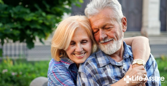 Life Assure Senior Woman Happily Pondering