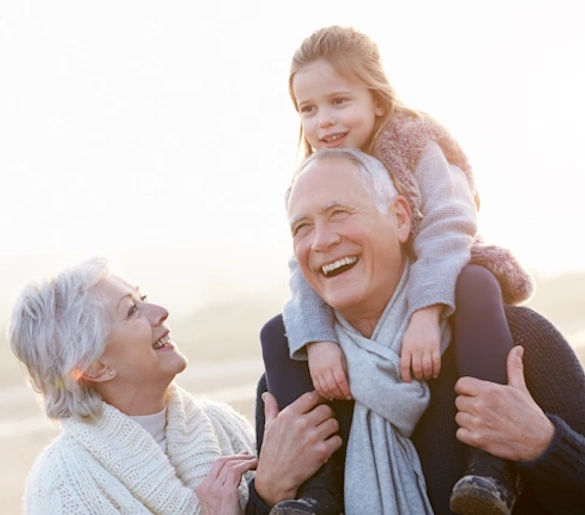Life Assure Senior Giving A Piggyback