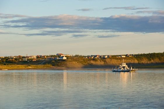 Northwest Territories ferry on the river