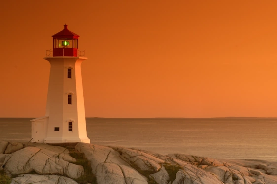 Nova Scotia Peggys Cove picture sunset