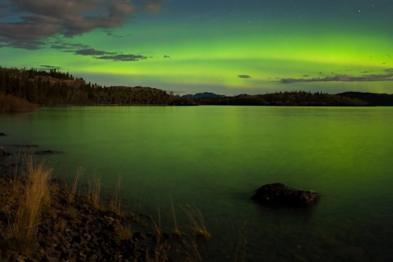 Yukon Northern Lights at night
