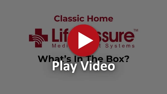 Click the button to watch the Unboxing of Classic Home Medical Alert device from Life Assure.